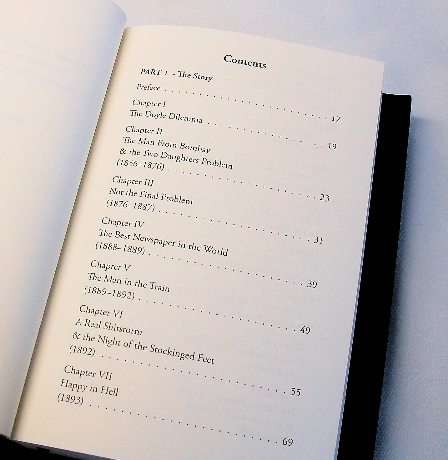 Excerpt from the table of contents